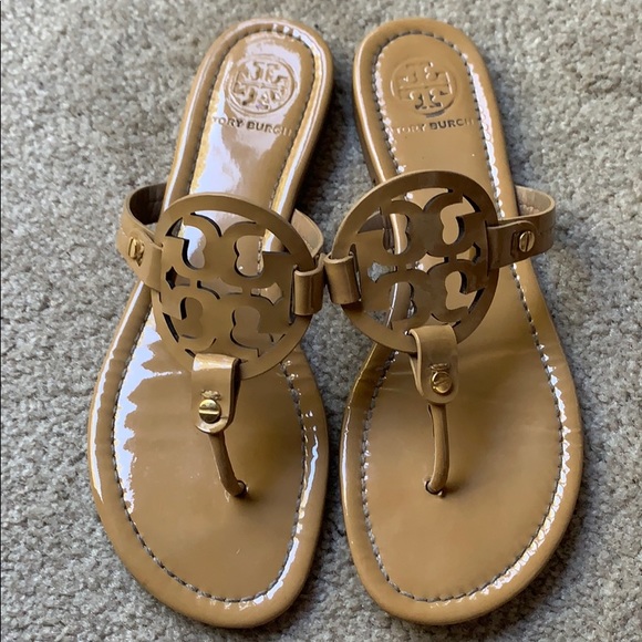 Tory Burch Shoes - Tory Burch Nude Patent Miller’s Miller Sandals 8 M